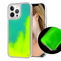 Losin Fluorescent Case Compatible with iPhone 15 Pro Max Quicksand Case Liquid Glow Sand Phone Case Luxury Glow in The Darkness Noctiluncent Liquid Luminous Sand Fashion Luxury Cover for Women and Men
