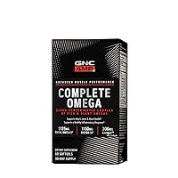 GNC AMP Complete Omega | Supports Heart, Joint and Brain Health | 60 Count