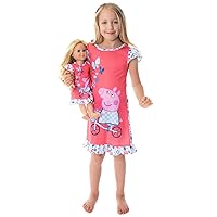 Seven Times Six Peppa Pig Toddler Girls Pajamas Nightgown With Matching Doll Gown Set
