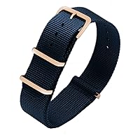 Colorful nylon watchband with rose gold rings nato nylon straps perlon watch strap fashion bracelet for men women