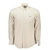 Elegant White Cotton Long Sleeve Men's Shirt
