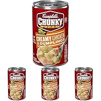 Campbell's Chunky Soup, Creamy Chicken and Dumplings Soup, 18.8 Oz Can (Pack of 4)