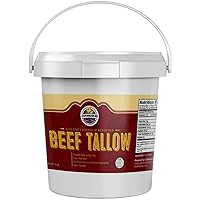 Cornhusker Kitchen Beef Tallow - Grass fed Beef Tallow (1.5 Pound Tubs)