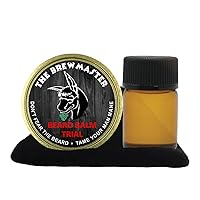 Beard Oil and Balm Trial Pack For Men - The Brewmaster Scent - Natural Ingredients, Keeps Beard and Mustache Full & Promote Healthy Growth
