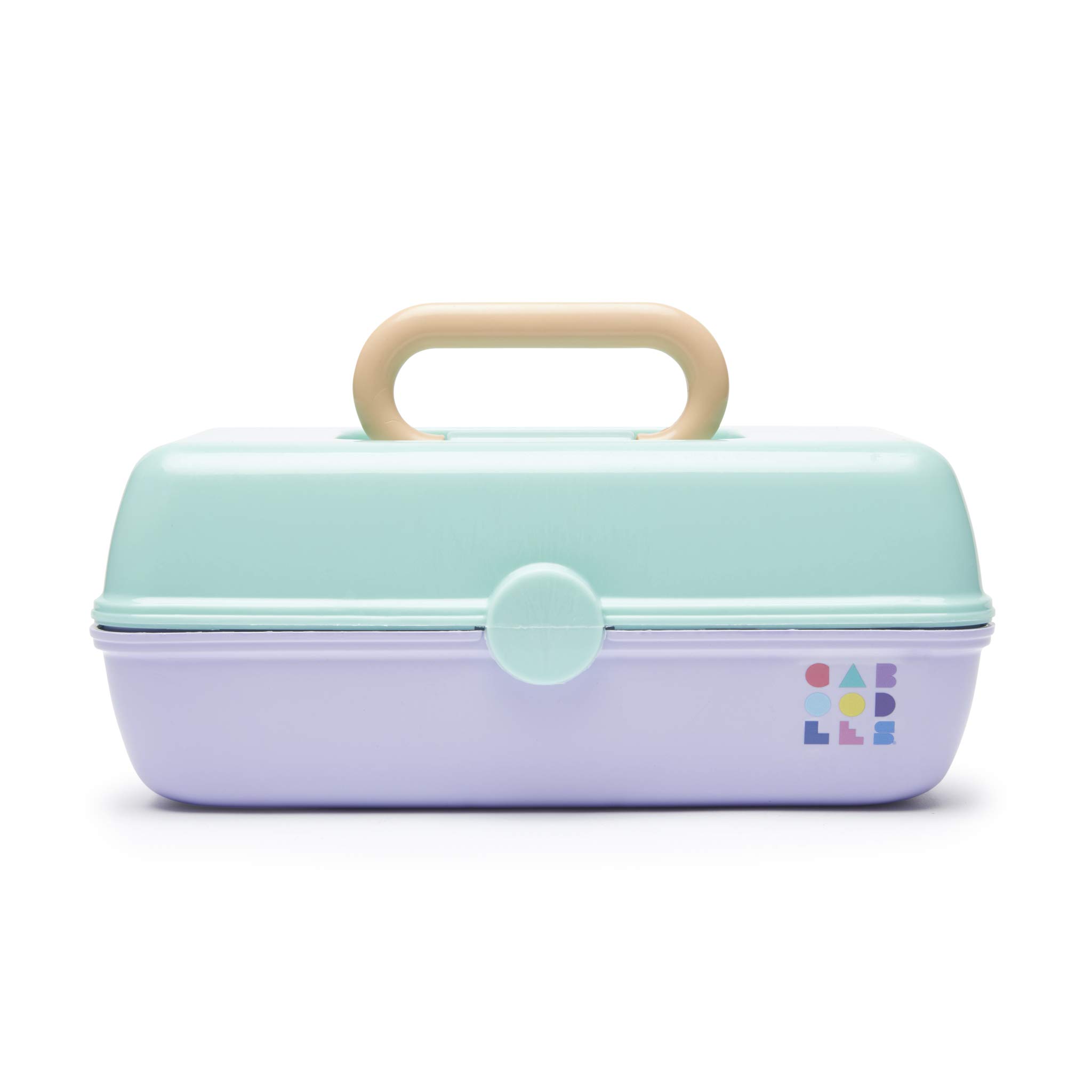 Caboodles Pretty in Petite Vintage Case, Seafoam Lid and Lavender Base, Retro - Seafoam Over Lavender 9