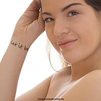 10 x Let it be - 2 Different Tattoo Lettering in Black - Body Tattoo (10)