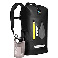 IDRYBAG PVC Waterproof Dry Bag Outdoor 30L, Marine Dry Bag Water Sports, Floating Bag Backpack Waterproof Durable for Kayaking, Swimming, Boating, Canoeing, Fishing, Rafting, Hiking, Camping, Climbing