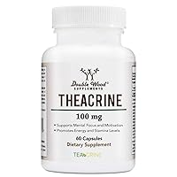 Theacrine (Teacrine) - Energy and Exercise Stamina Supplement - 100 Mg - 60 Capsules (Made and Third Party Tested in The USA) by Double Wood Supplements