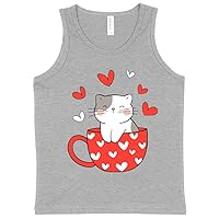 Cute Cat Kids' Jersey Tank - Love Sleeveless T-Shirt - Heart Kids' Tank Top