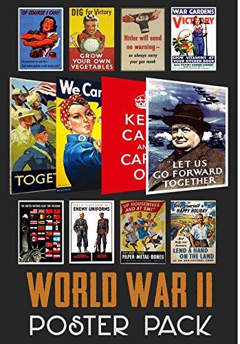 World War 2 Propaganda Poster Pack (12 posters) WWII - ideal for schools & History - A4 Paper Size