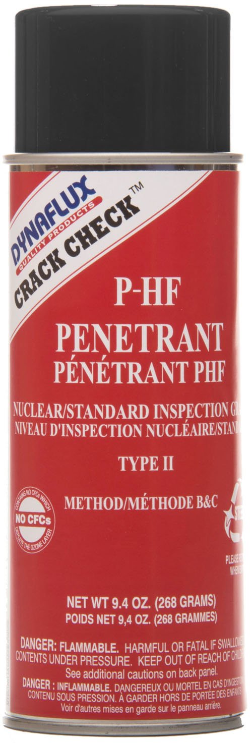 Dynaflux PHF315-16 Crack Check Red Dye PHF Penetrant, 9.4 oz Aerosol Can (Case of 12)
