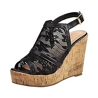 espadrilles for women Peep Toe Sexy Cute Shoes Ankle Strap Buckle Women's Wedge Heel Sandals