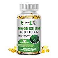 Magnesium Glycinate 500mg Supplemnt, High Absorption Easy Swallow Pure Magnesium Supplement Softgels, High Bioavailability Magnesium for Sleep & Calm Support, Muscle & Bone Health, Natural & Vegan