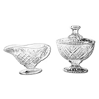 Godinger Dublin Sugar and Creamer Set, Clear