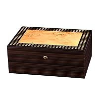 Cigar Box,Humidors, Cigar Humidor Box, Cecigar Storage Case Cover with Hygrometer and Rectangle Humidifier Holds 100 Cigars