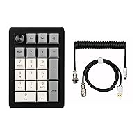 EPOMAKER EK21 VIA Gasket Number Pad, Bluetooth 5.0/2.4ghz/Wired Hot Swappable Numpad + Puff Keyboard Cable
