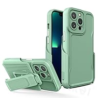 Hard PC Bumper Case for iPhone 14 Pro Max 14 Plus 13 Pro Max 12 Pro 11 Protective Armor Back Cover Rotating Belt Clip Kickstand Case,Matcha Green,for iPhone 14 pro max