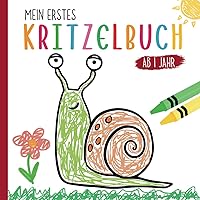 Mein Erstes Kritzelbuch ab 1 jahr: Erstes Ausmalbuch mit großen Motiven zum Ausmalen - Ideales Geschenk für Kinder zwischen ab 1 jahr (German Edition)