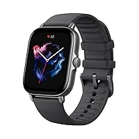 GTS 3 Smart Watch for Android iPhone, Alexa Built-In, GPS Fitness Sports Watch with 150 Sports Modes, 1.75” AMOLED Display, 12-Day Battery Life, Blood Oxygen Heart Rate Tracking, Black
