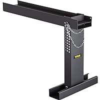 VEVOR Ladder Extender 20x4.7-Inch, Extension Ladder 10.5-16.7-Inch Adjustable Height Range, Ladder Leveling Tool, Stair Ladder Extension with Chain Pins in Steel for Stairs, in Black Powder Coated