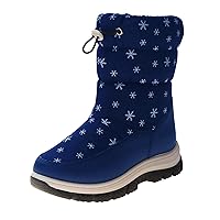 Fashion Winter Children Snow Boots For Boys And Girls Thick Soles Non Slip And Upper Mid Calf Boots Side Ski Boots