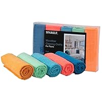 Microfiber Squeegee Mopping Towel Extra Large Miracle Cloth Streak Free Floor Cloth 20x30 House, Kitchen, Bathroom, Car Multi Colored, 5 Pack