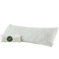 Shredded Memory Foam Pillow for Sleeping, Cooling Full Body Pillows for Adults, Adjustable Soft and Firm Pillows or Side, Back, Stomach Sleepers with Washable Removable Bed Pillow Cover
