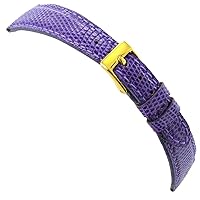 18mm Morellato Genuine Lizard Purple Ladies Tapered Stitched Watch Band