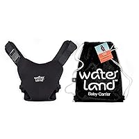 Baby Carrier - Innovative Carrier You Can Use Both in Water & Land - Waterproof Infant Chest Holder with Adjustable Straps, Lightweight Toddler Harness for Pool, Beach Double Black