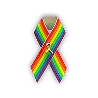 Satin Awareness Ribbon Pins (Pick your color), for Cancer & Disease Awareness, Bulk Quantities for Fundraising, Events, Memorials, Gift Giving