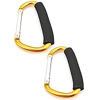 Assorted Colors Large D Type Shopping Bag Hook Clip Carry Handle Carabiner with Sponge for Baby Pushchair Pram Stroller Hanger Trolley Mummy Clip Holder
