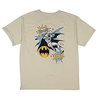 DC Comics Boys' Batman Retro Comic Design Graphic Print Youth T-Shirt