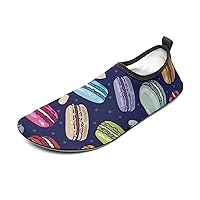 Assorted French Macarons Water Shoes for Women Men Quick-Dry Aqua Socks Sports Shoes Barefoot Yoga Slip-on Surf Shoes