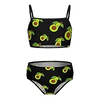 Avocado Fruit Girls Two Piece Bikini Swimsuits Cute Beach Sport Swimwear Bathing Suit