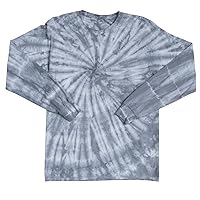 Long Sleeve Handcrafted Cotton Tie Dye T Shirts - 6 Adult Sizes - 6 Color Patterns