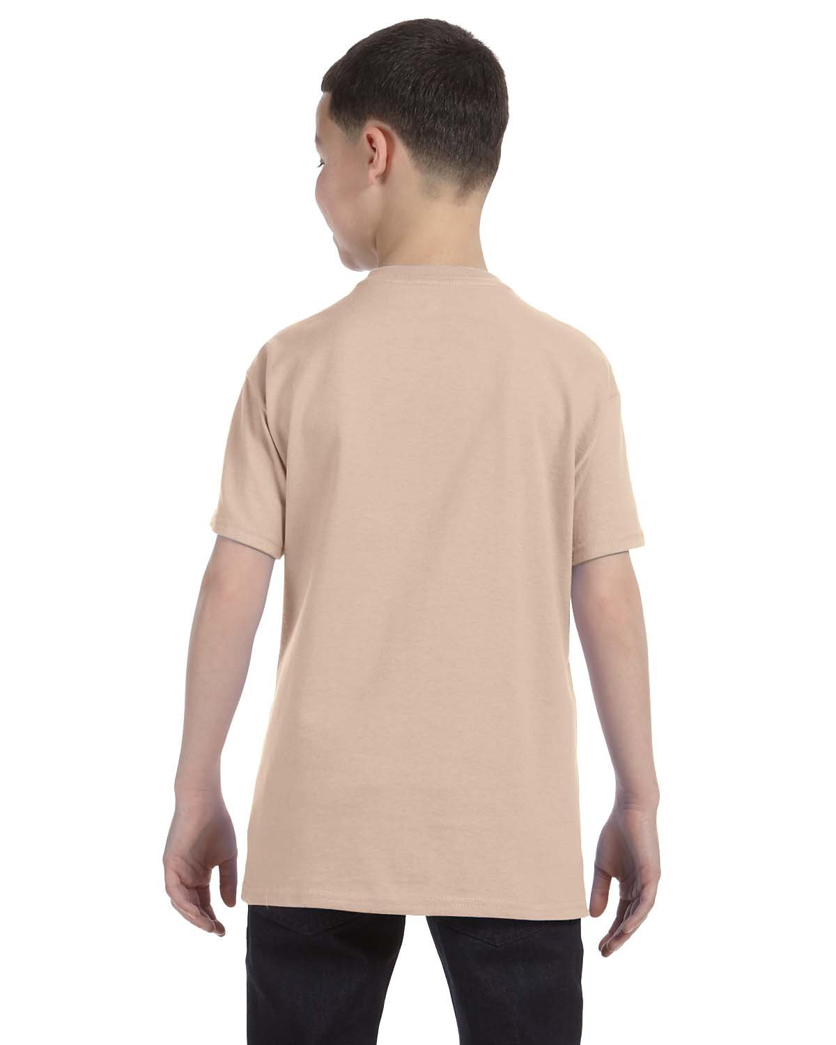 Gildan Boys Heavy Cotton T-Shirt(G500B)-Sand-M