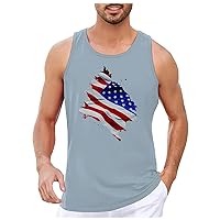 Tank Top Shirts Men Casual Hawaiian Trendy Print Shirt Moisture Wicking Top Streetwear Summer Outshirt