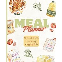 12 Month Meal Planner: with Tear Away Grocery List