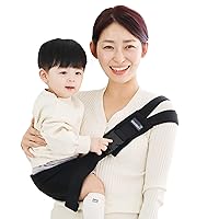 GOOSEKET Toddler Sling/Original/Cotton Baby Carrier/Compact hipseat/Infants to 44 lbs Toddlers/Sleep (Black)