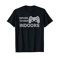 Funny Gamer Meme Indoorsy Explore The Great Indoors T-Shirt