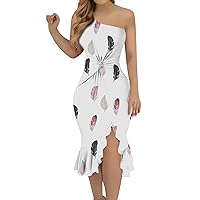 Summer Dresses for Women 2024 Sleeveless Midi Dress Plus Size Fashion Graphic Dresses Bohemian Sexy Outdoor Dress