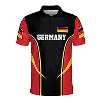 Zhamlixes Store Personalized Germany Flag Germany Polo Shirt S-5XL, Mens Polo Shirt Germany, Germany Flag Shirt