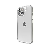 ZAGG Crystal Palace iPhone 15/14/13 Case - Drop Protection (13ft/4m), Anti-Yellowing & Scratch-Resistant iPhone Case, Wireless Charging Compatibility, Clear