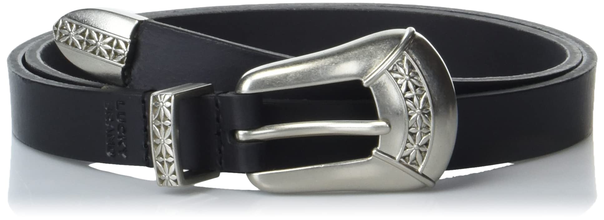 Lucky Brand Women's Leather Belt with Western Buckle Set