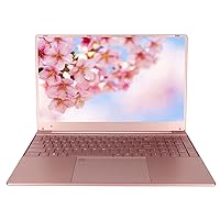 15.6 Inch Pink Laptop - IPS Display Quad Core CPU Computer, 16GB RAM 512GB ROM Storatge 1920x1080 HD Computer with Fingerprint Reader Laptop Office Study Computer, 6000mAh Battery (16+512G US Plug)