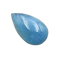 Natural Blue Aquamarine Crystal Oval Shape Women Men Pendant Necklace 36x21x10mm AAAAA