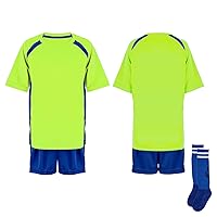TopTie Soccer Jersey, Unisex Soccer Shirt Sets, Soccer Uniform with Jersey, Shorts and Socks
