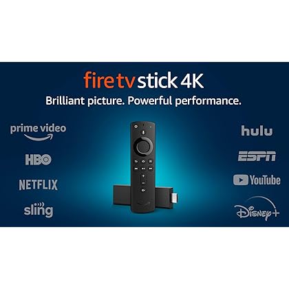 Fire TV Stick 4K streaming device with Alexa Voice Remote (includes TV controls) | Dolby Vision