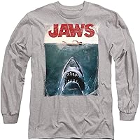 Jaws Shark Movie Poster Longsleeve T Shirt & Stickers (X-Large)