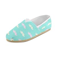 Unisex Shoes Clolorful Mustache Casual Canvas Loafers for Bia Kids Girl Or Men